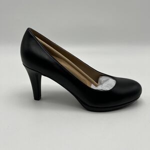 Naturalizer Michelle Pumps Black Leather 7W Black Size 7